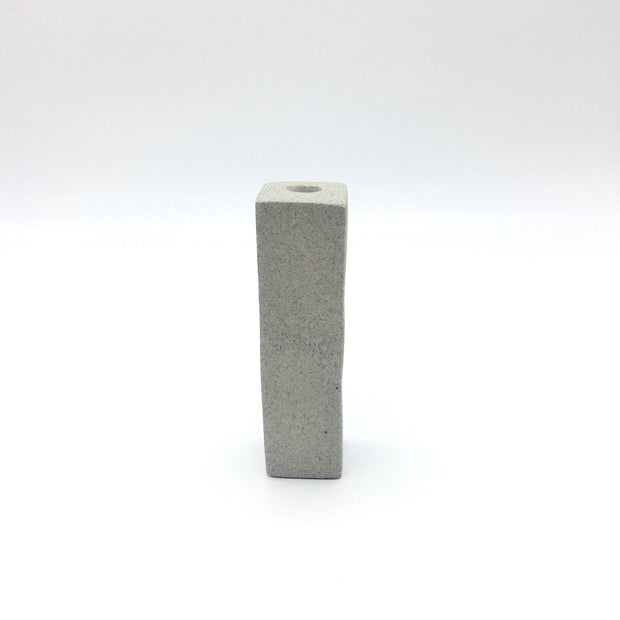 Mono Vase | 1.25" x 1.25" x 4" H | Greystone/Raw