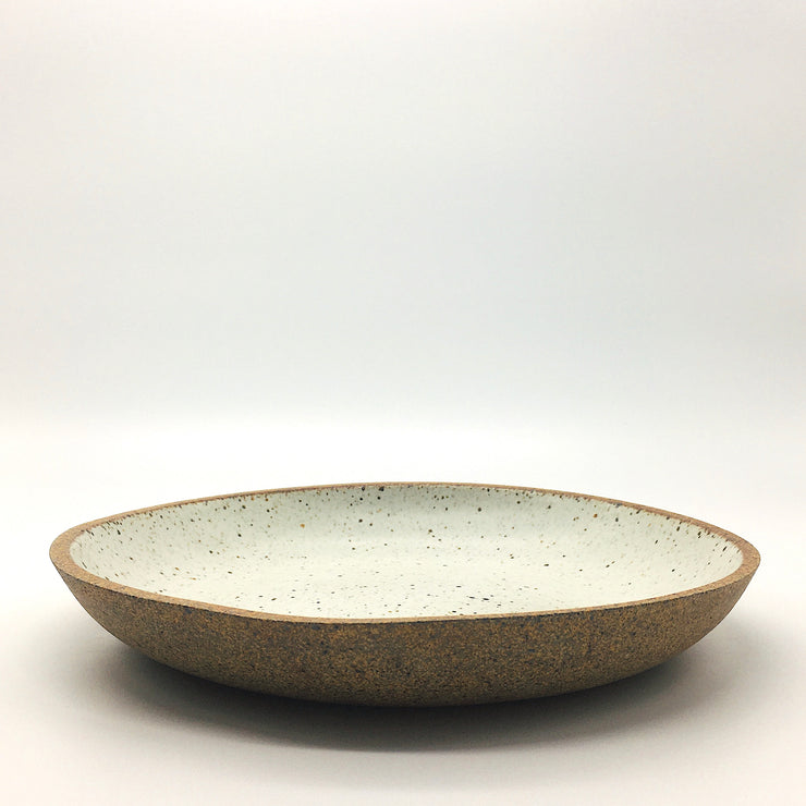 Stillness Collection | Stillness Shallow Bowl | 10.5" x 1.5" | Sandstone/Snow White | Humble Ceramics |