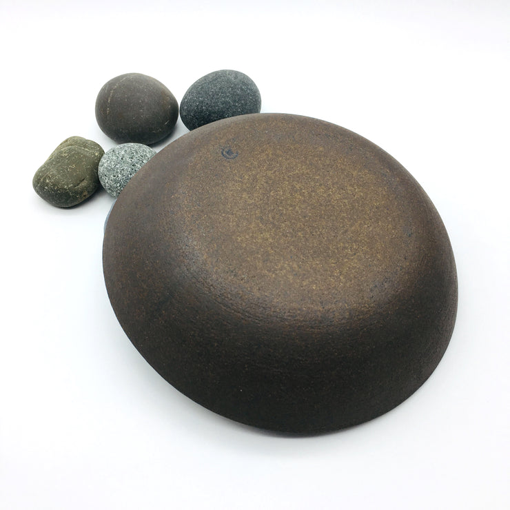 STB85-B-MB | Stillness Bowl | 8.5" x 2" | Stillness Collection | Brownstone/Matte Black | Humble Ceramics |