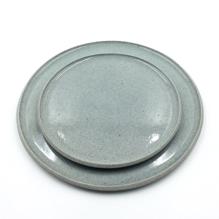 STP11-G-C + STP85-G-C | Stillness Plate| 11" & 8.5" | Stillness Collection | Greystone/Clear Sky | Humble Ceramics | 