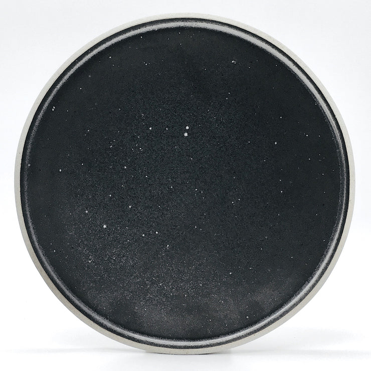 Stillness Plate 11" | Stillness Collection | Greystone/Matte Black | Humble Ceramics |