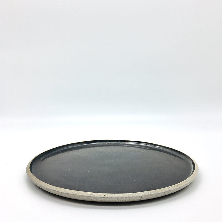 Stillness Plate 11" | Stillness Collection | Greystone/Matte Black | Humble Ceramics |