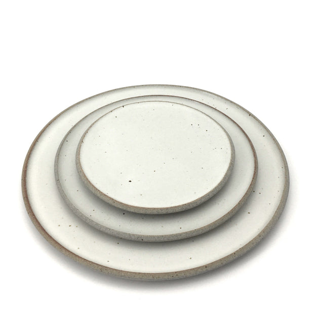 STP11-G-S + STP85-G-S + STP65-G-S | Stillness Plates | 11", 8.5" & 6.5" | Stillness Collection | Greystone/Snow White | Humble Ceramics | 