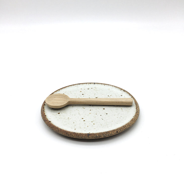 Stillness Plate | 5" | Sandstone/Snow White