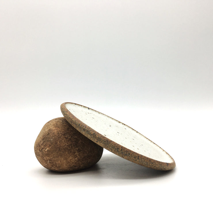 Stillness Plate | 5" | Sandstone/Snow White