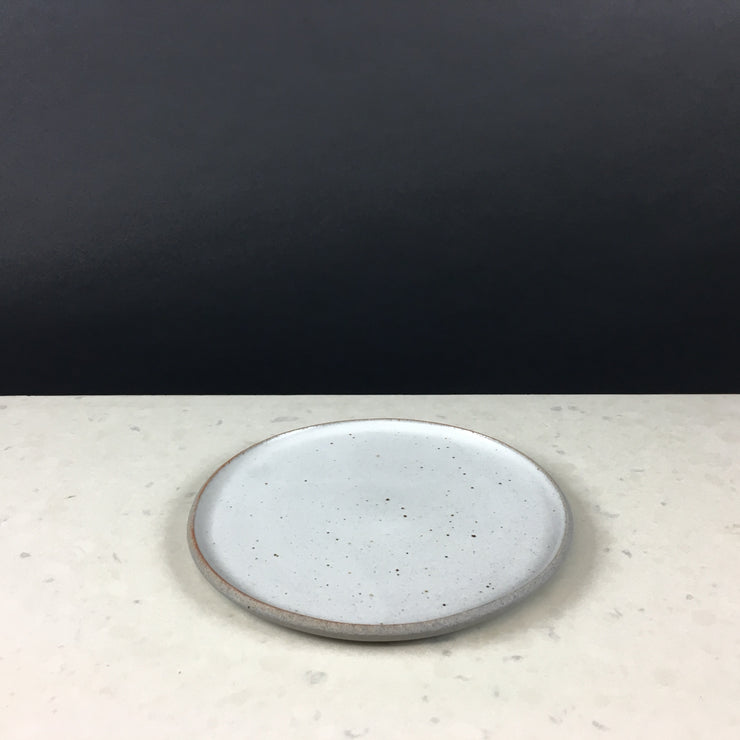 STP65-G-S | Stillness Collection | Stillness Plate | 6.5" x 0.5" | Greystone/Snow White | Humbe Ceramics | 
