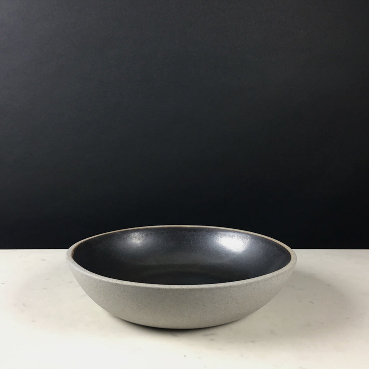 STB85-G-MB | Stillness Bowl | Stillness Collection | Greystone/Matte Black | Humble Ceramics | 