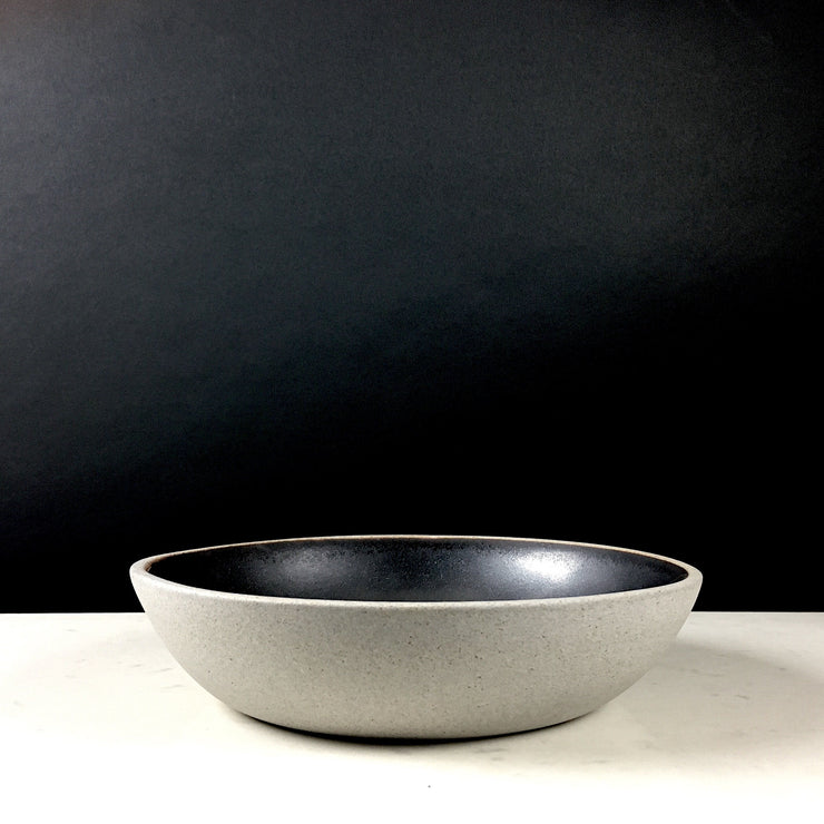 STB85-G-MB | Stillness Bowl | Stillness Collection | Greystone/Matte Black | Humble Ceramics | 