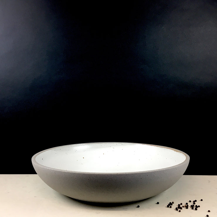 Stillness Platter | 15-17" ish Diameter | Greystone/Snow White