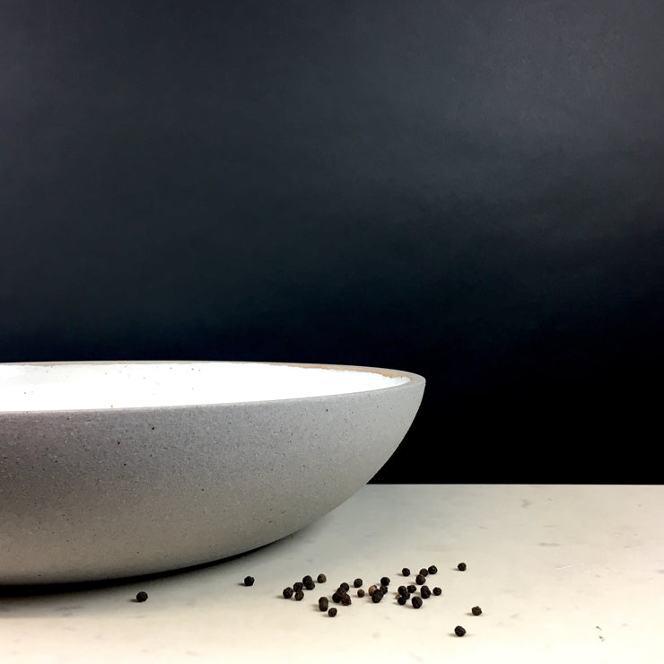 Stillness Platter | 15-17" ish Diameter | Greystone/Snow White