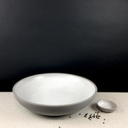 Stillness Platter | 15-17" ish Diameter | Greystone/Snow White