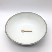 Stillness Serving Bowl | 15" x 4.5" | Greystone/Snow White