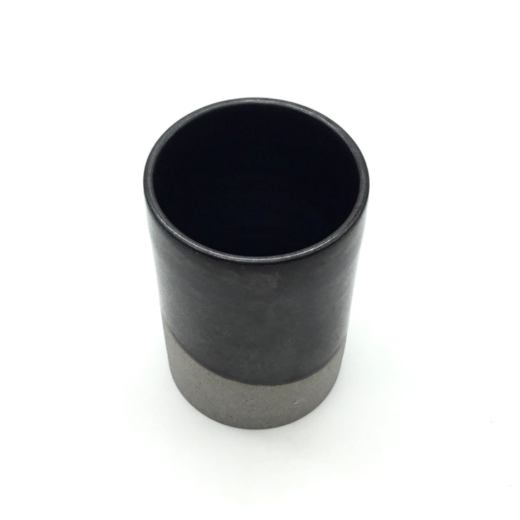 Tawa Vase | 4" x 6" | Greystone/Matte Black