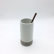 Tawa Vase | 4" x 8" | Greystone/Snow White