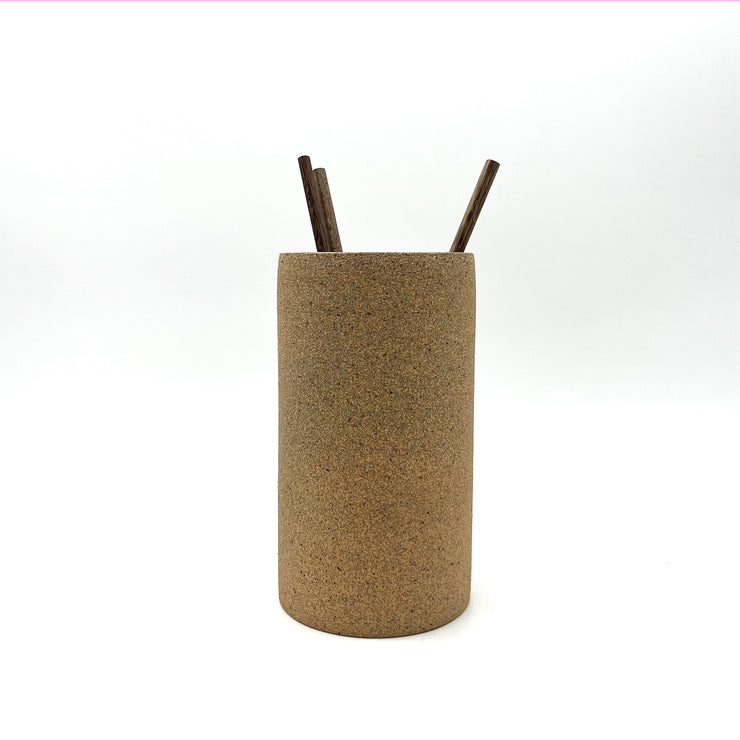 Tawa Vase | 4" x 8" | Sandstone/Raw Exterior