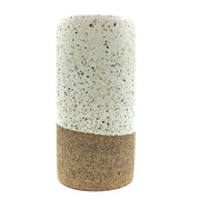 Tawa Vase | 4" x 8" | Sandstone/Snow White