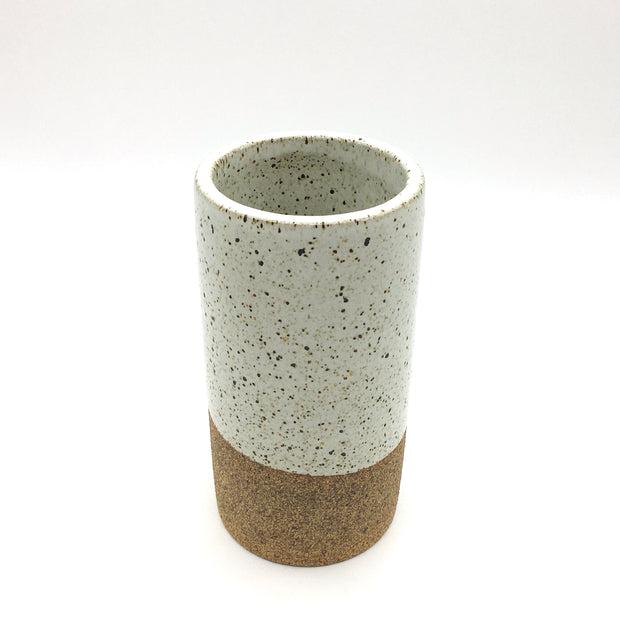 Tawa Vase | 4" x 8" | Sandstone/Snow White