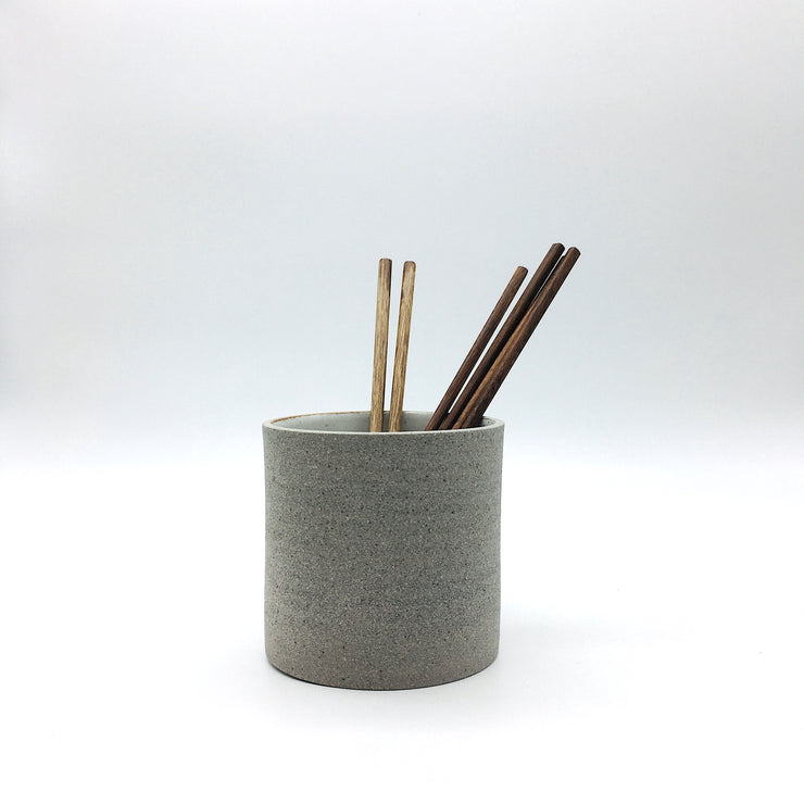 Utensil Holder | 4.5" x 4.5" | Greystone/Raw