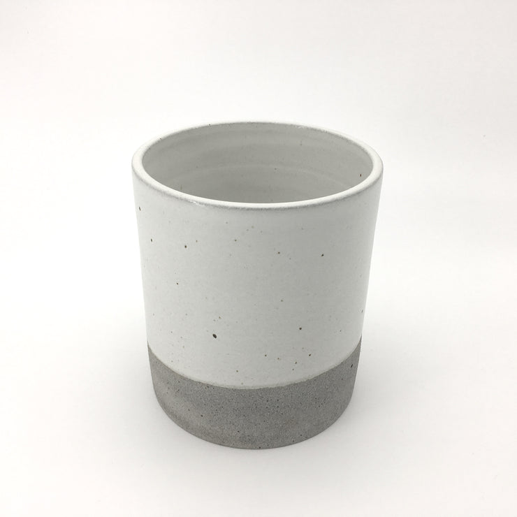 Utensil Holder | 6" x 8" ish | Greystone/Snow White