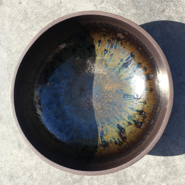 Designer Bowl | 15" x 5" | Brownstone/Midnight Glow - [one of a kind]